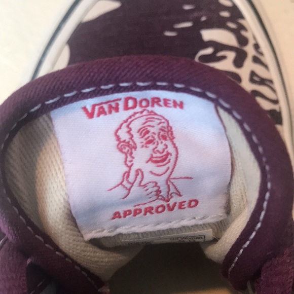 Vans plum/floral canvas high tops- 50th anniversary design - Picture 5 of 8